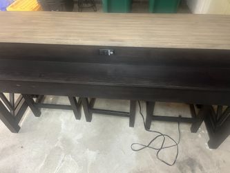 5 Feet Long Wooden Bar Table With 3 Stools