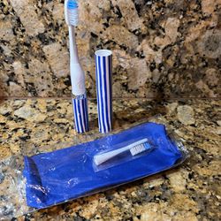Slim Sonic Electric Toothbrush With Extra Head And Bag , Vio Life Brand, $25