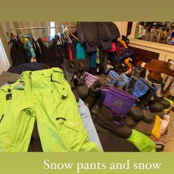 Snow Clothes All Different Prices Toddler And Kids And Some Adults Very Limited And Snow Boots 