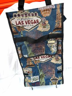 Bovan USA Las Vegas Rolling Shopping Tote Tapestry Grocery Utility Cart Bag Souvenir