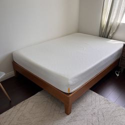 Full Size Mattress + Wooden Bed Frame