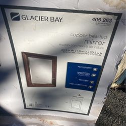 Copper Bearded Mirror 24.5wX30.5H New $15.00