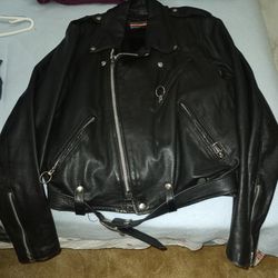 Vintage BROOKS Leather Motorcycle Jacket