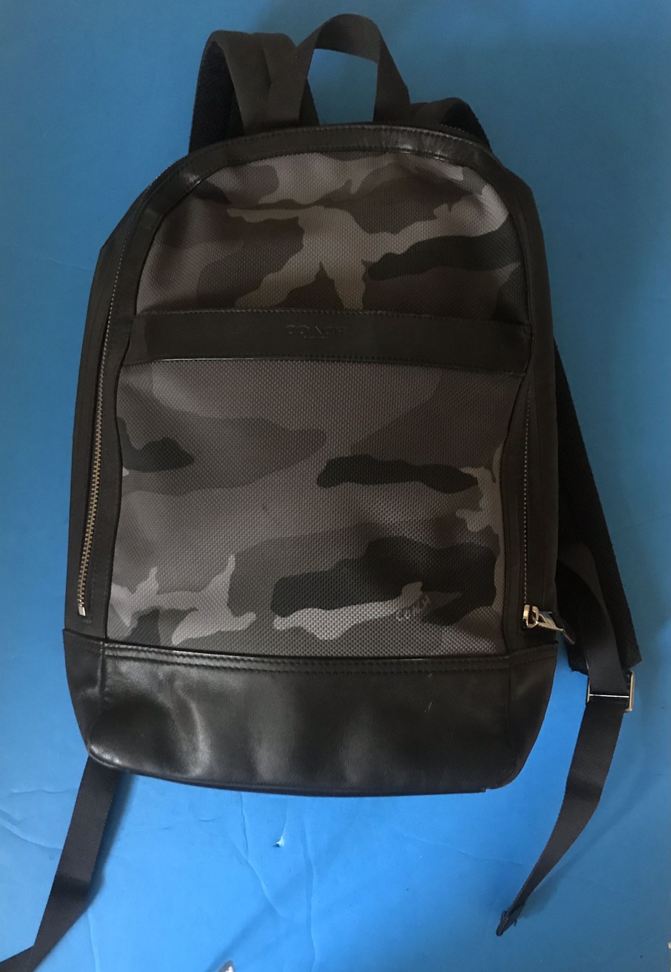 NICE Coach Mens Charles Slim Leather Camo Backpack - #F11252