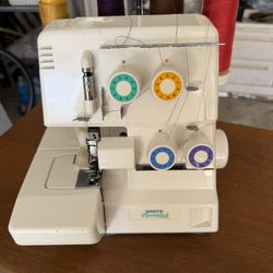 White Overlock Sewing Machine