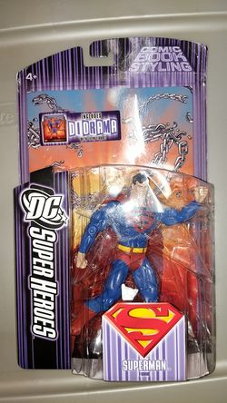 Superman action figure comic book styling