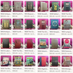 Vintage and Antique School Books, Homeschool Books, History Books, Reference Books etc…