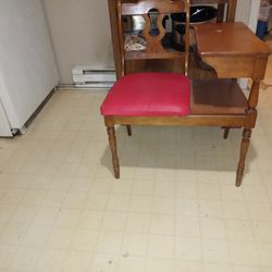 Vintage Phone Table Chair 