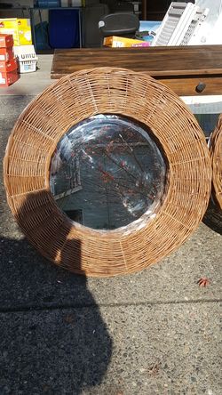 Very large wicker mirrors