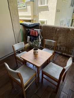 Danish Modern Chairs / Vintage Table