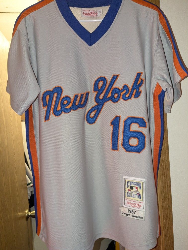 New York Mets Dwight Gooden Mitchell And Ness Jersey XL