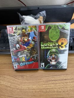 NEW SEALED Super Mario Odyssey + Luigi’s Mansion 3 For Nintendo Switch