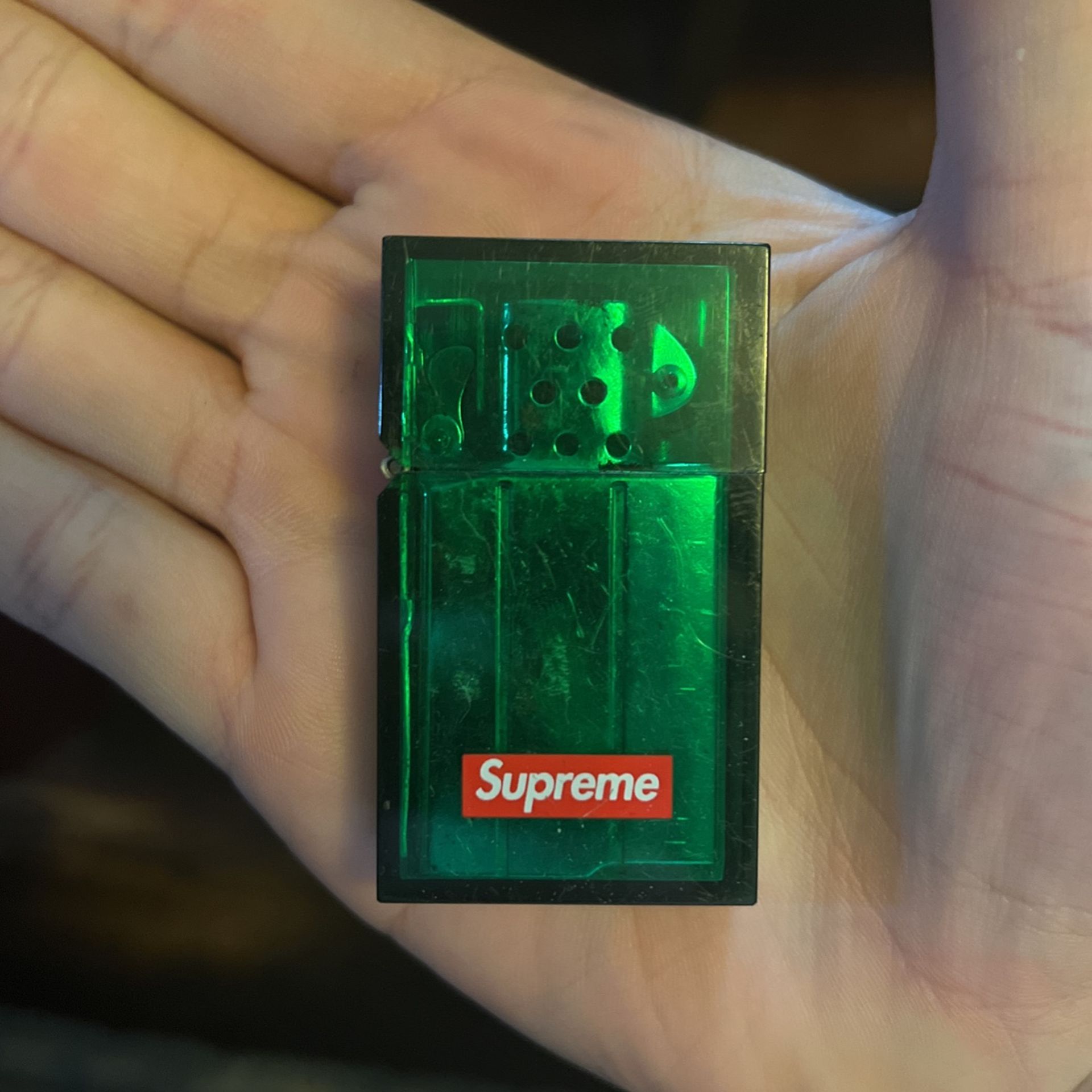 Supreme Zippo Tsubota Pearl Hard Edge Lighter Green FW 2019