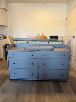 Gray Dresser + Baby Changing Station