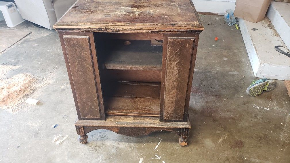 Antique Vintage Wood Cabinet for DIY Refinishing Project