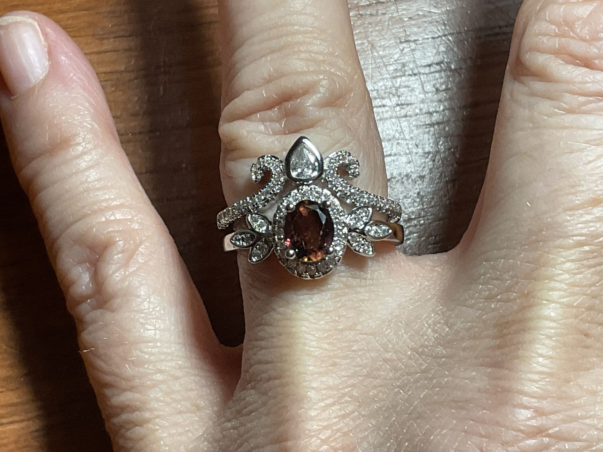  Imperial Garnet Bridal Set