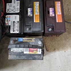 4 Car Used  Batteries 
