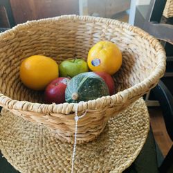Wicker fruit basket