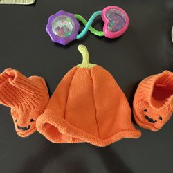Baby Pumpkin Hat & Boots 