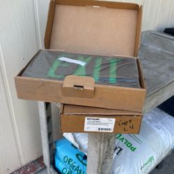 EM. Exit Signs.  (black)