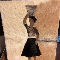 70s Oddity Cow Hide Fur Picture 