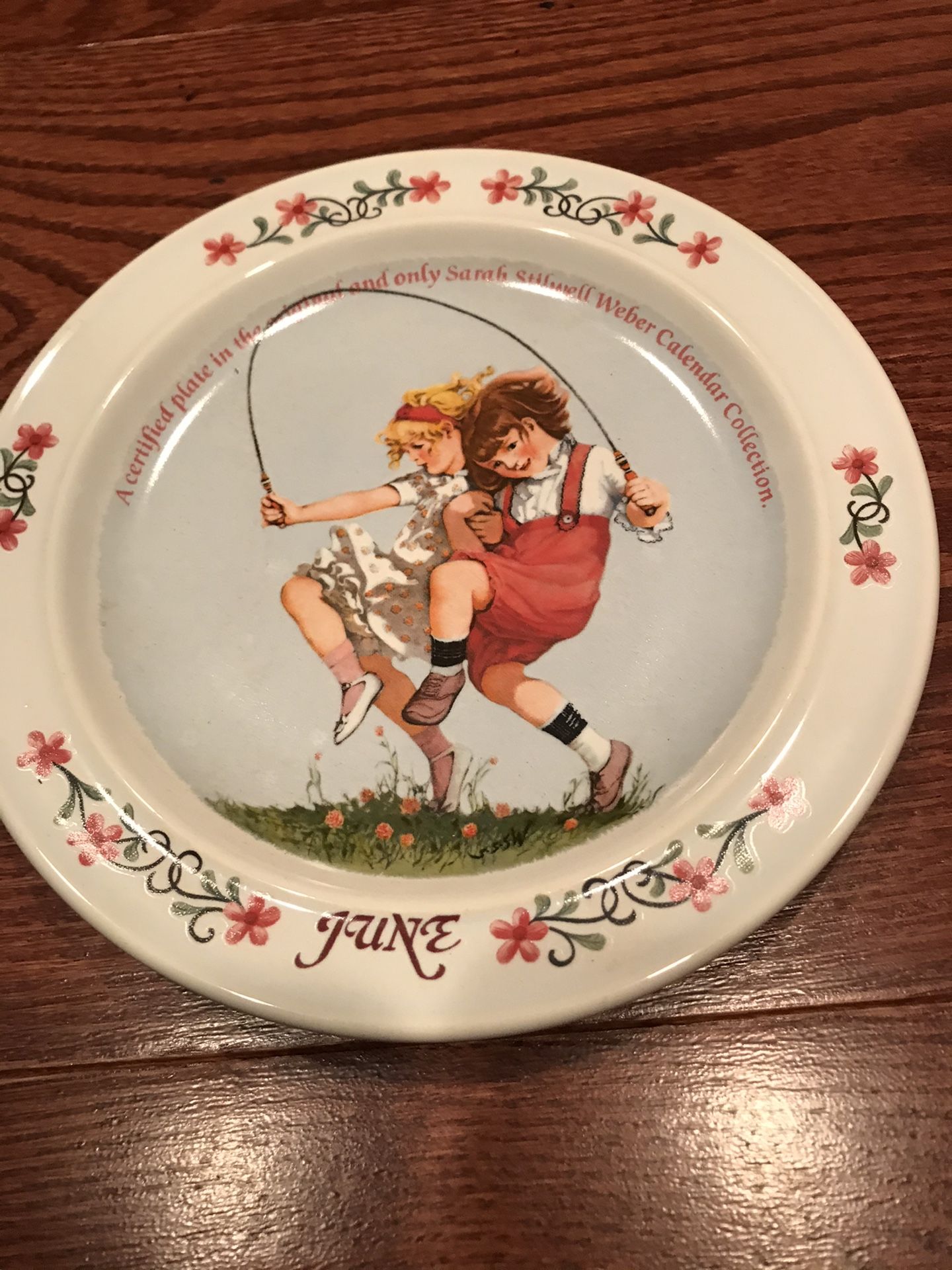 Sarah Stilwell Weber Calendar collection “June” collector plate
