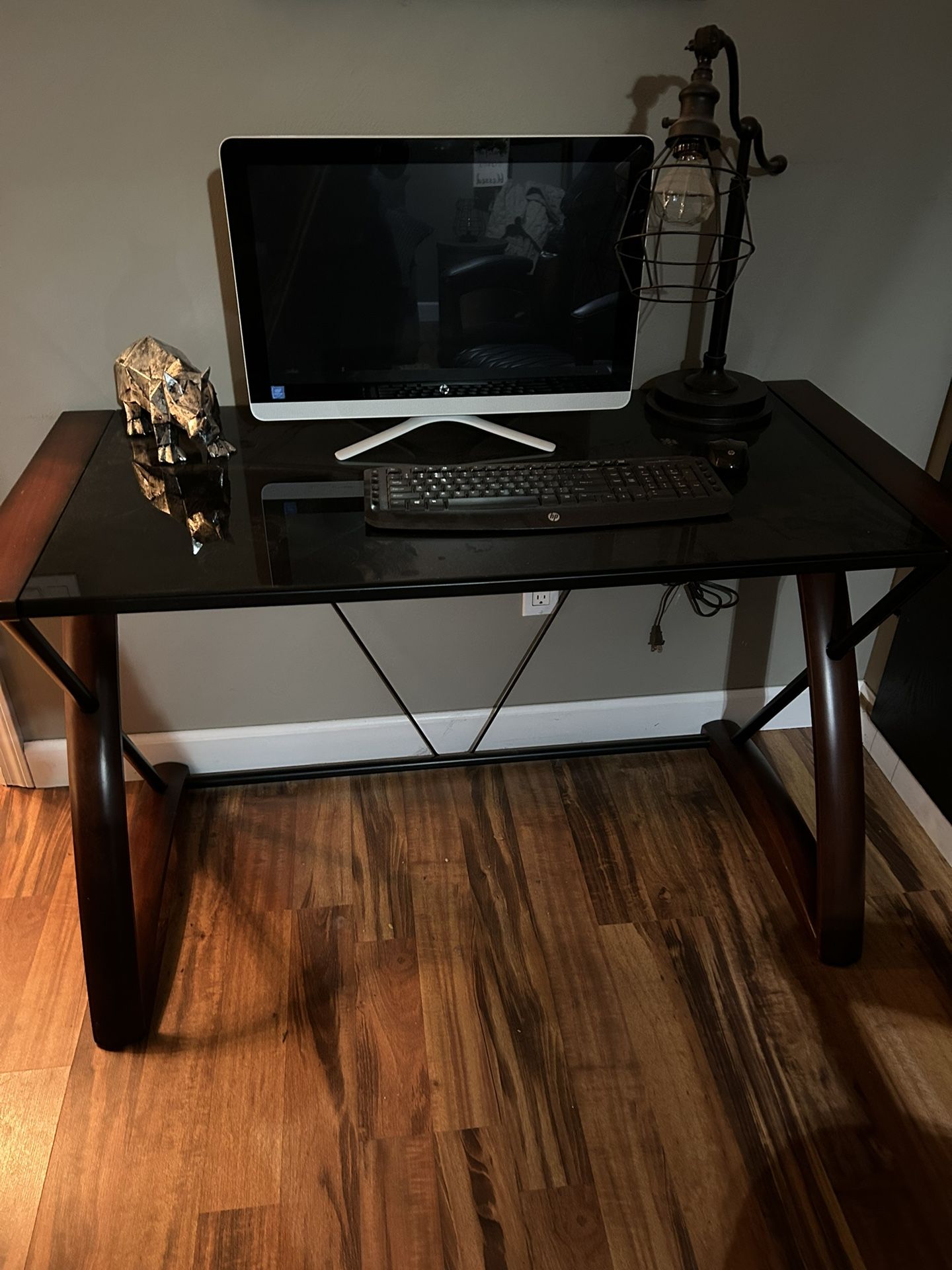Glass Desk & Chair