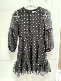 Blush By US ANGELS Metallic Girls Chiffon Dress