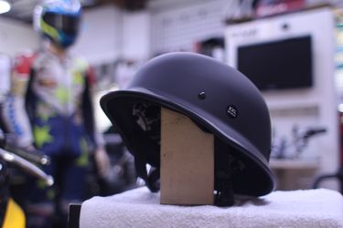 Black XXL CRAZY AL'S Motorcycle Helmet (skullcap)