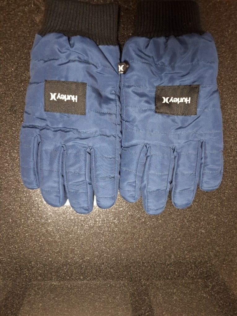 Mens Hurley X Winter gloves Blue