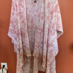 Pink bathing suit cover up one size fits all