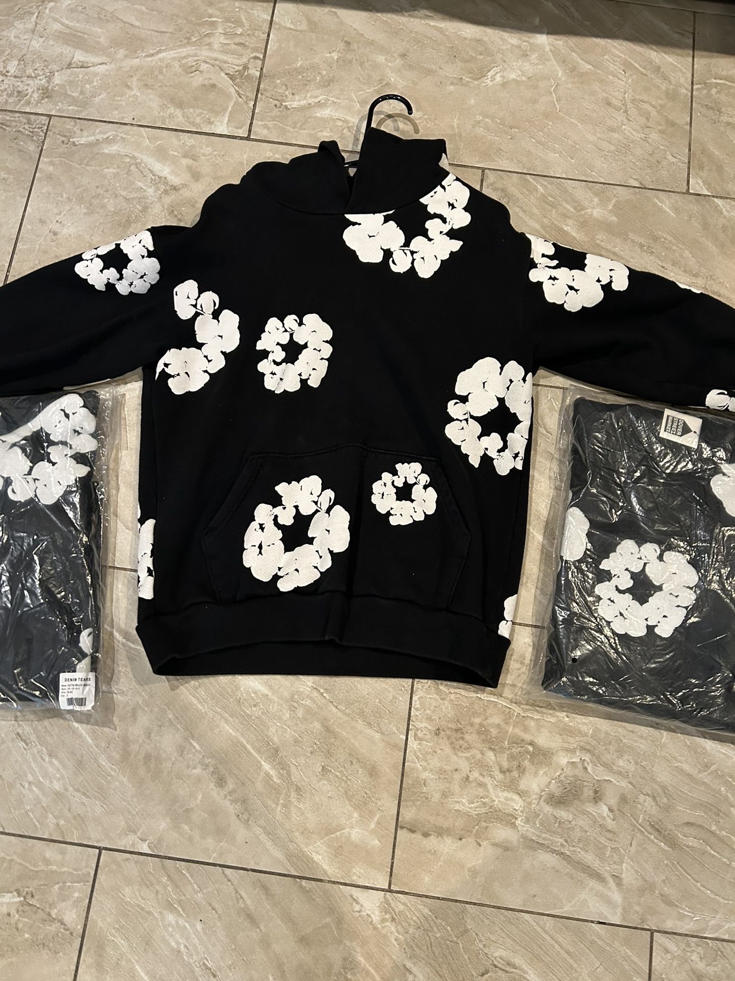 Black denim tears hoodie