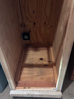 $15 OBO - Tall Wood Storage Cabinet / Grow Box - With Fans & Vents