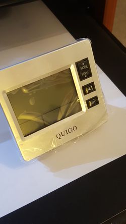 Quigo Small Digital Travel Alarm Clock with Date,Temperature,Snooze,Nightlight Thumbnail