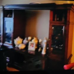 Entertainment Unit With China Closet Combo