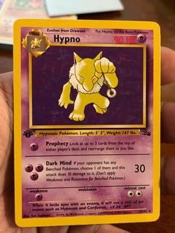 Hypno 1st Edition 23/62 Fossil Pokémon TCG 1999 non holo rare NM/LP vintage WOTC