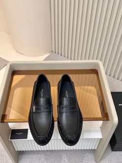 YSL Men’s Leather Shoes With Box 2026 New