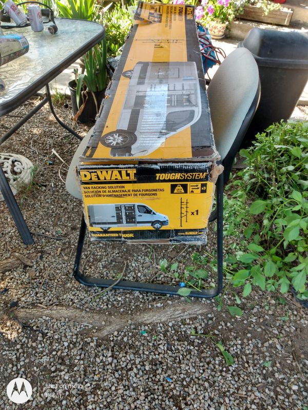 brand new DeWalt tough system rack for your van or truck to hold your