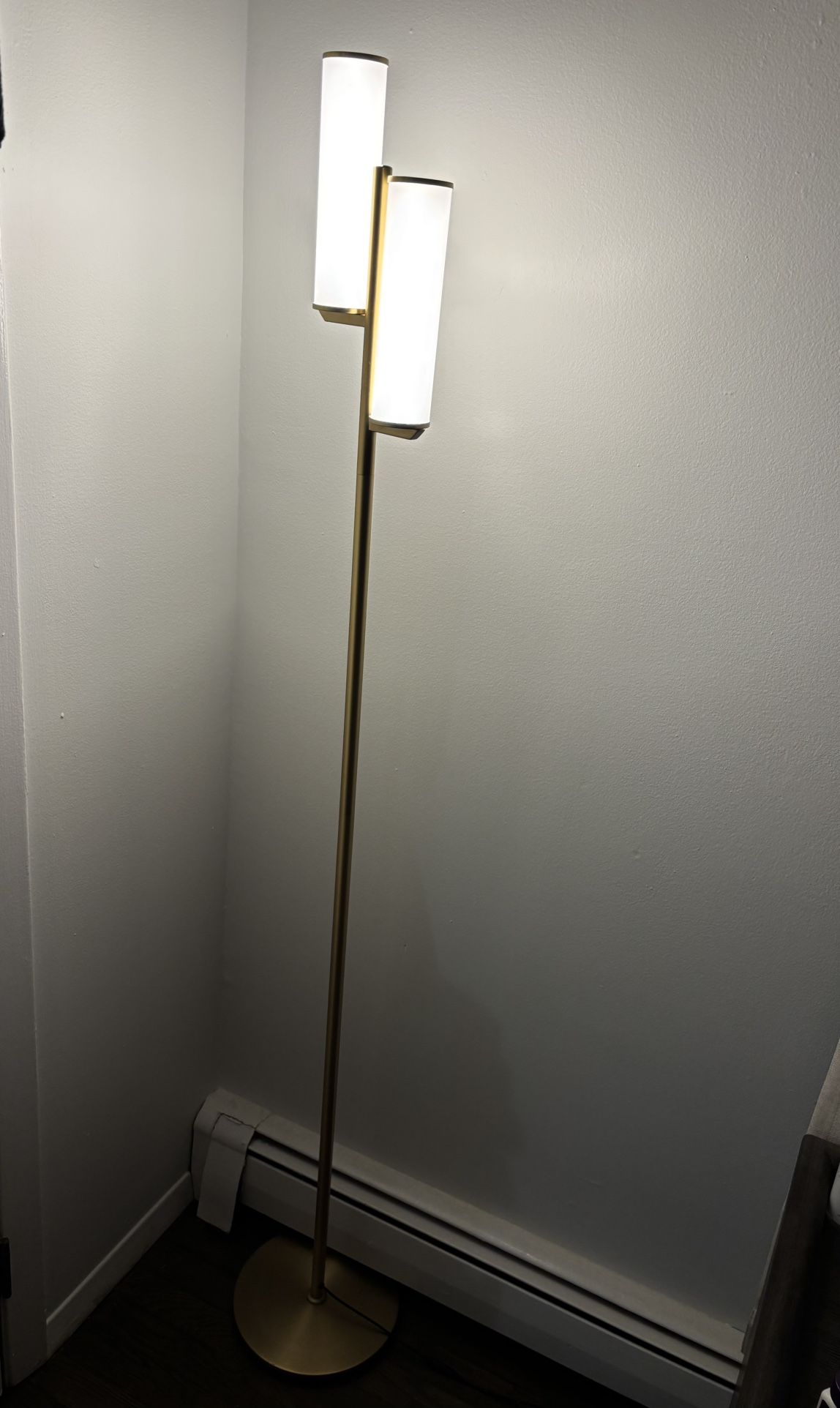 Gold brass floor lamp