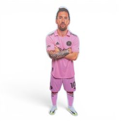 Messi prop with giant soccer ball