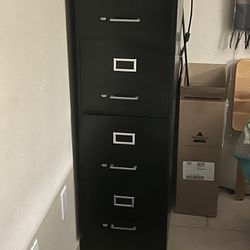 4 Drawer Black Filing Cabinet 
