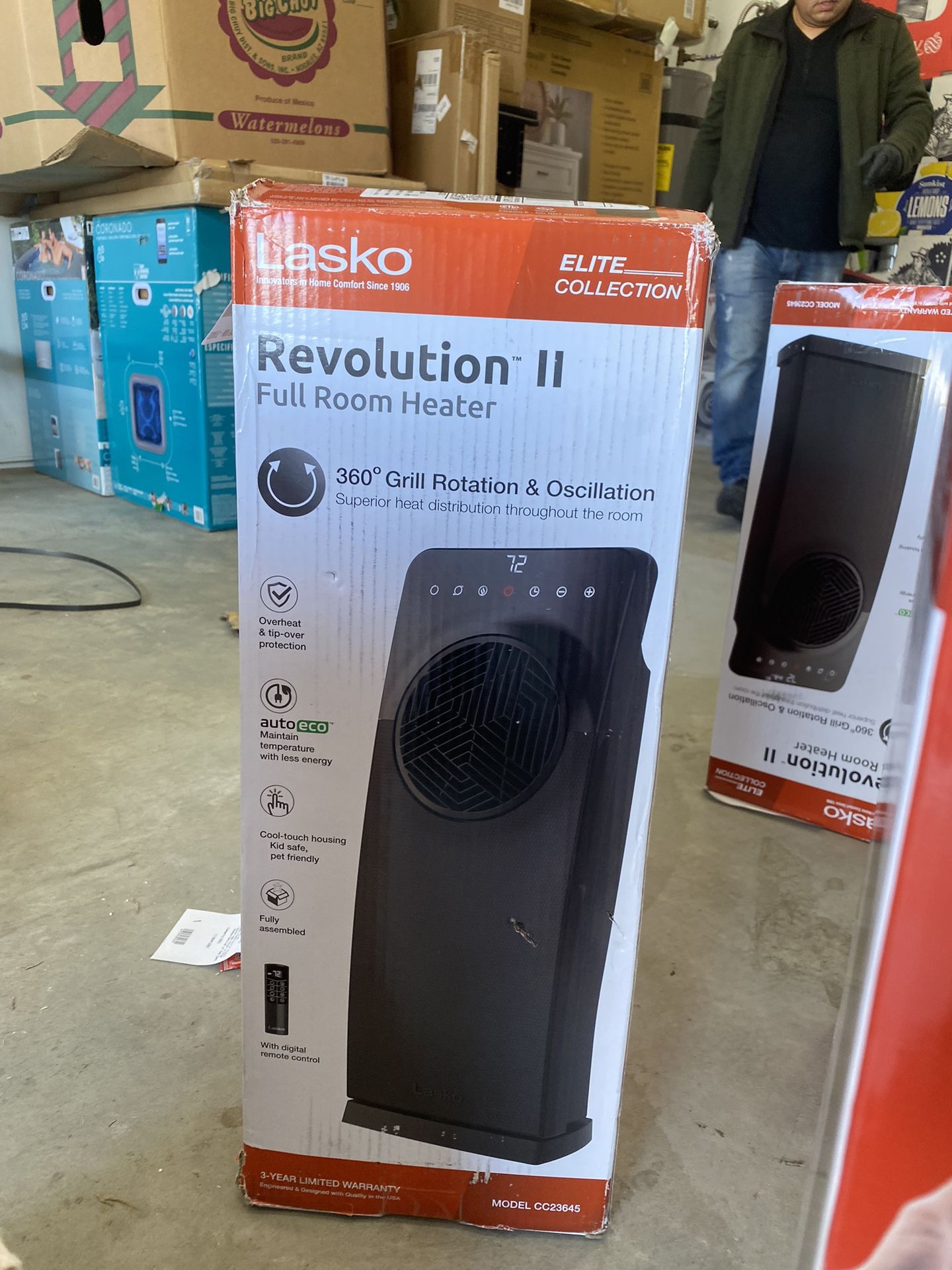 Lasko Revolution II Full Room Heater with Remote Control
