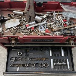 Craftsman Toolbox With Miscellaneous Sockets/wrenches/ Others