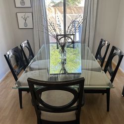 Glass Dining table with chairs