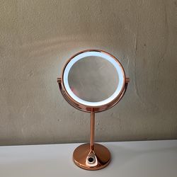 Rose Gold Vanity LED Double Sided Mirror