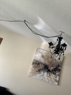 Plug in chandelier