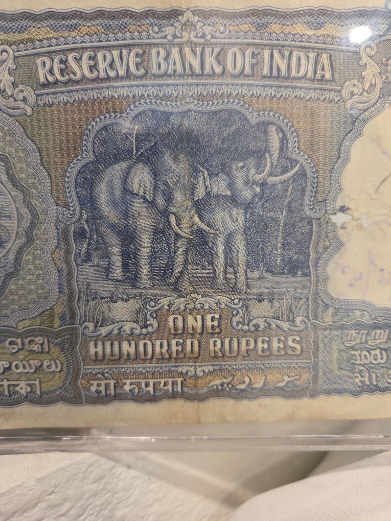 Bank Note India 1957 Rare