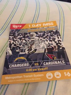 Philip rivers signed mts ticket San Diego Chargers