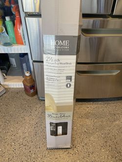 Real Wood Blind 35 Inch X64inch ( Black )