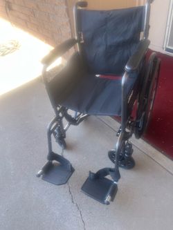 Wheelchair W/Footrests, New, 16” Seat, Brakes, Storage, Etc